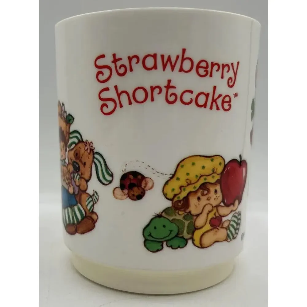 Vintage‎ 1980's Strawberry Shortcake Deka 3 Piece Plastic Dish Meal U115Set B